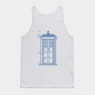 Tardis Blue Print Tank Top